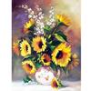 Полный круглый дрель 5D DIY алмазная живопись цветок Алмазная вышивка Подсолнух вышивка крестиком круглая мозаика со стразами подарок