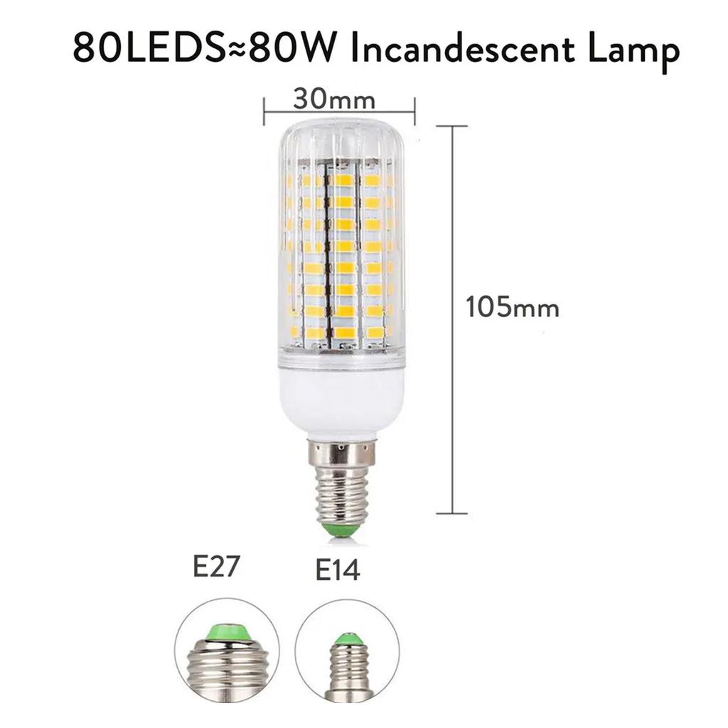 LED Corn Light E27 E14 7W 12W 20W 25W 64LEDs Lights 220v Screw Base Bulbs Home Decorative Cool/Warm White Lamp for Bedroom