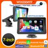7inch Portable Touch Screen Wireless CarPlay Android Auto Bluetooth 5.0 Car Radio TF AUX Multimedia Video Player Rear View Cam