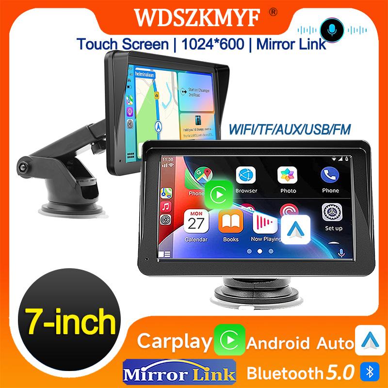 7inch Portable Touch Screen Wireless CarPlay Android Auto Bluetooth 5.0 Car Radio TF AUX Multimedia Video Player Rear View Cam