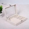 Шкатулка для драгоценностей с несколькими сетками Прямоугольная Портативная металлическая пряжка Прозрачная видимая искусственная кожа Кольцо на палец Серьги Ожерелье Дорожная шкатулка для драгоценностей Путешествие