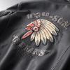 Новая мужская молодежная вышитая кожаная куртка осенний тренд панк PU мотоциклетная кожаная куртка мужская одежда