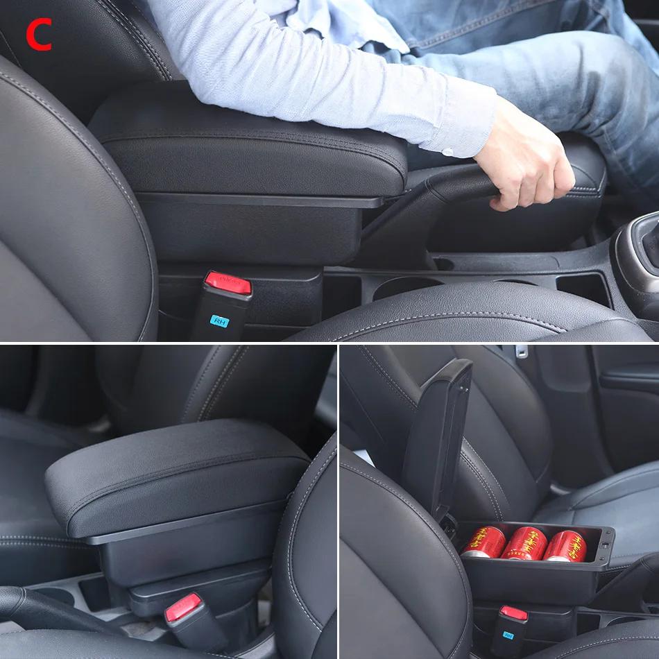 Для Peugeot 208 Подлокотник Ящик для хранения вещей Автомобильные аксессуары Детали для модернизации Детали интерьера Автодержатель Пепельница 2012-2018