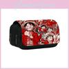One Dual Piece Compartment Pencil Bag With Waterproof Material For Use School