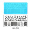 1 PC  Nail Art Templates Stamping Plate Design Flower Butterfly Glass Temperature Lace Stamp Templates Plates Image Decor