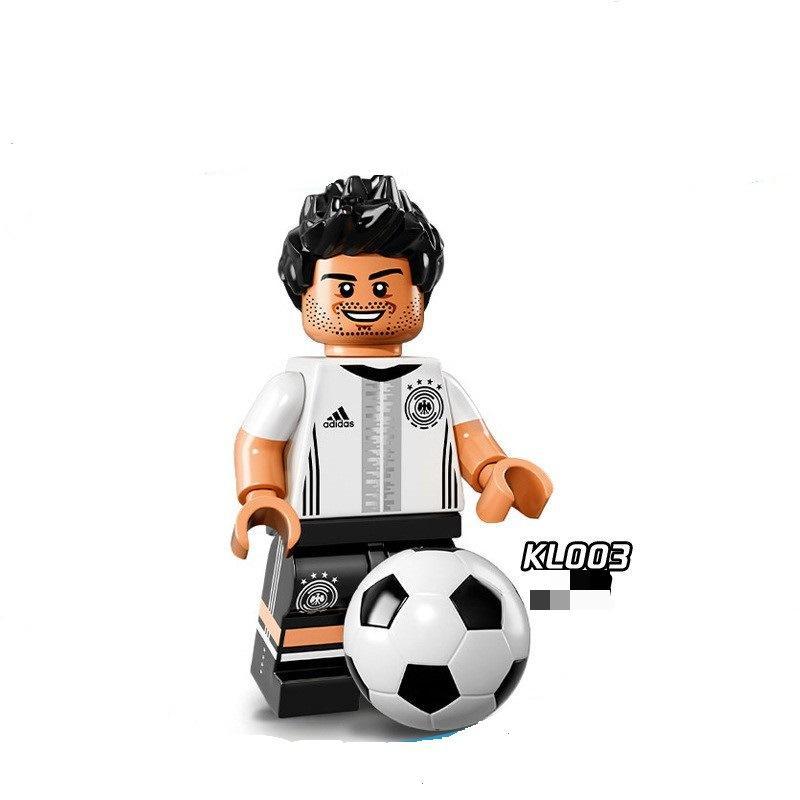 Soccer Team Building Blocks Figures Set Educational Toys OPP Bag Mini Football Players Model Kids Creative Gift Compatible with Major Brands KL9001
