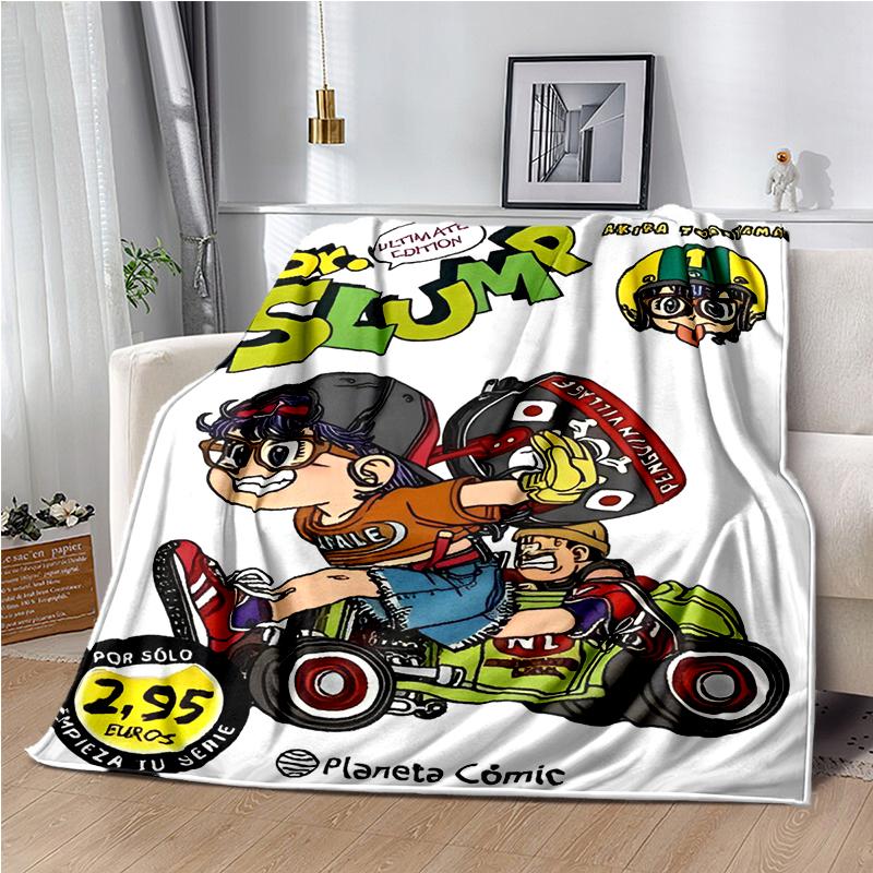 DR-Slump-Arale Cartoon Throws Blanket Kids Super Soft Cute Blankt for Travel Couch Sofa Picnic Bed Flannel Blanket Birthday Gift