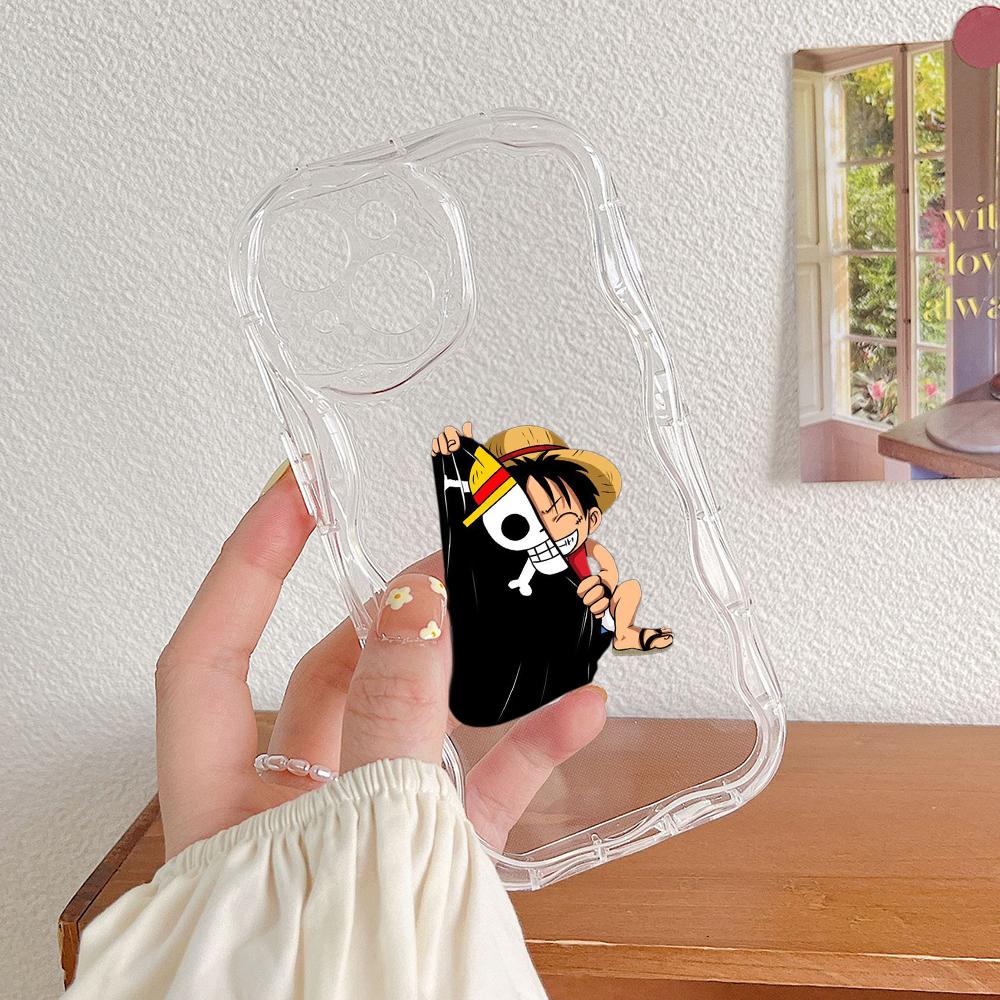 Чехлы для телефонов LZ28 One Piece Luffy Gear 5 Clear Soft Wave для Samsung S24 S23 Ultra S20 FE A54 A14 A52s A51 S10 Huawei Honor 90, защитная задняя крышка