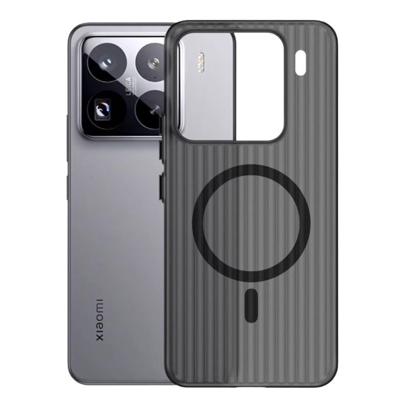 Подходит для Xiaomi 15 Ultra Гофрированный Магнитный Чехол для Мобильного Телефона Матовый Redmi K80 Решетчатый Противоударный Защитный Чехол M14pro