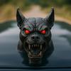 Украшение на капот автомобиля в виде собаки, смоляная скульптура с красными глазами