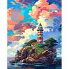 Diy Painting By Numbers For Handiwork Lighthouse Diy Crafts On Canvas Picture Paint For Adults Gift Wall Art Drawing By Number