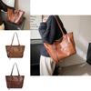 Urban Solid Color Tote Bag For Women With Pu Material And Double Shoulder Straps For Daily Use
