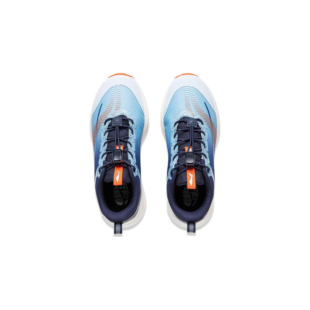 Li Ning Kids Lightweight High Resilience Shock Absorbing Wear Resistant Low Top Running Shoes Kids Running Shoes Sky-Blue YKFT094-5