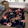 Parrot and Tiger Rug Exotic Rug Non-slip Rug Tropical Rug Vibrant Animal Rug Animal Rug Design Rug Modern Printed Rug Patio Rug
