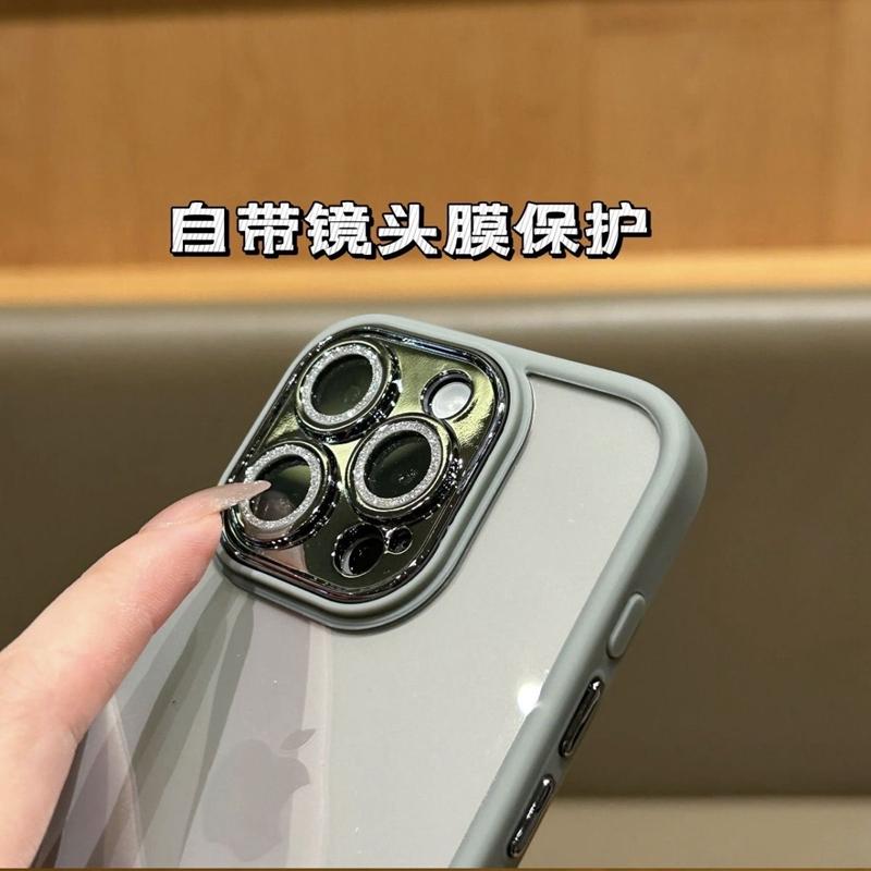 Роскошный блестящий прозрачный чехол для телефона для iPhone 11 12 13 14 15 Pro Max Plus противоударный прозрачный чехол-бампер с бриллиантами