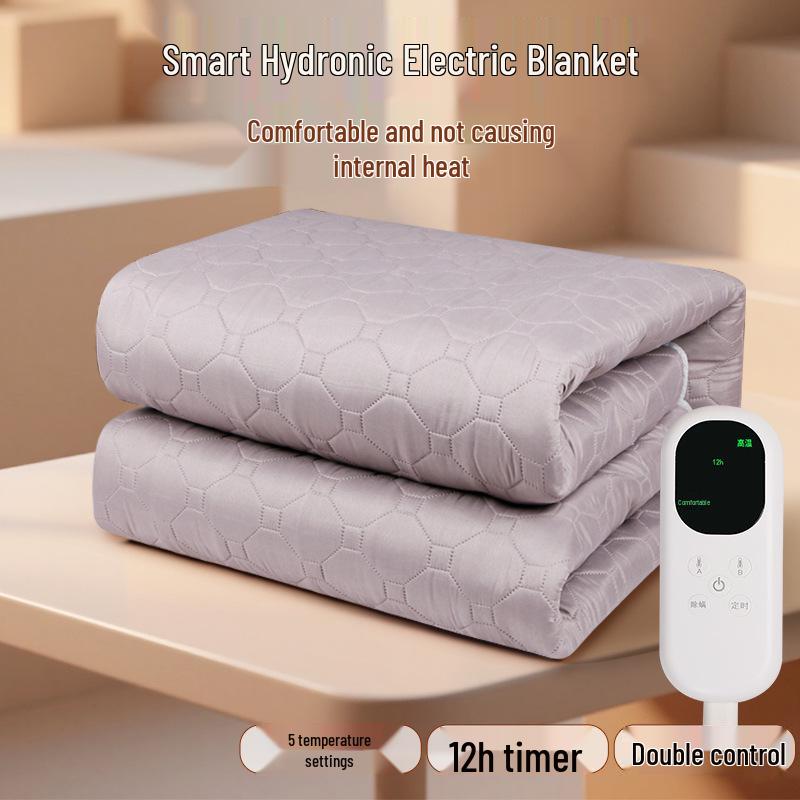 Smart Electric Heating Blanket with Dual Control & Dehumidification for Home - Dust Mite Removal, Water Heating, Constant Temperature