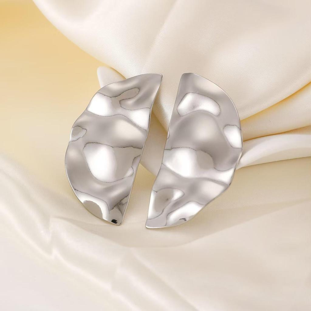 Ретро европейские и американские металлические серьги-гвоздики с холодными каффами для ушей - Простые, гладкие, высококлассная мода.