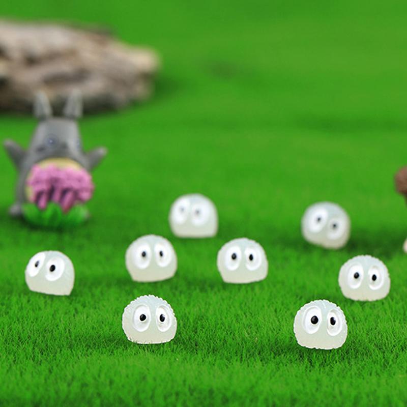 10 шт. Мини Светящиеся Брикеты Эльфийская Пыль Дух Микро Украшения Маленький Угольный Шарик Светящееся Горшечное Украшение Миниатюрный Садовый Декор