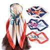 90cm Bouquet Pattern Silk Scarf Fashionable Elegant and Versatile Floral Print Scarfs Multi-purpose Women's Large Square Scarf