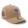 New Era LP 59FIFTY Cap MLB New York Mets NYM Khaki Beige with Side Patch and Under Exclusive To and Also a BB Cap with Side Patch UV and a Functional