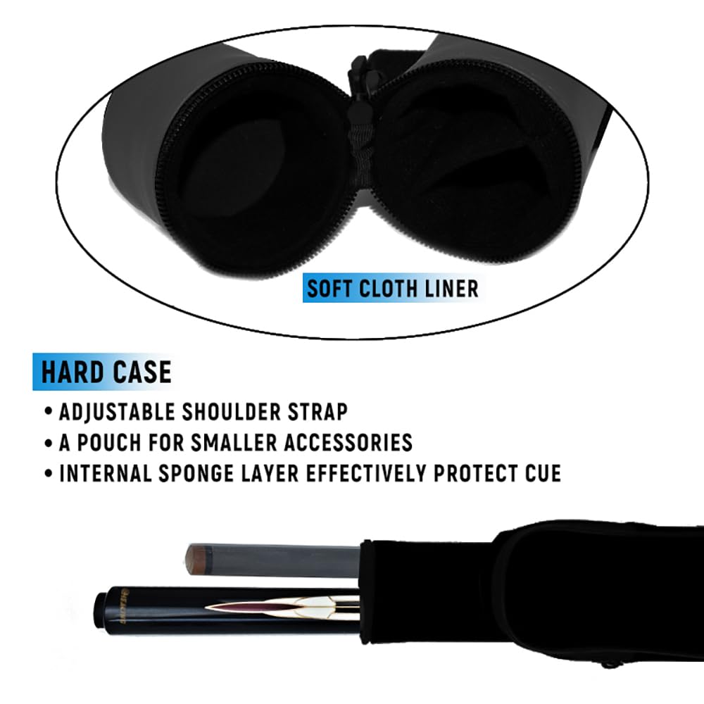 KHEALING 2 шт. карбоновый наконечник для кия для пула, бильярдный карбоновый волокнистый бильярдный инвентарь, соединение, ручная работа, прямой, подходит для девяти шаров, карбоновый стержень 58 дюймов, 19-20 унций