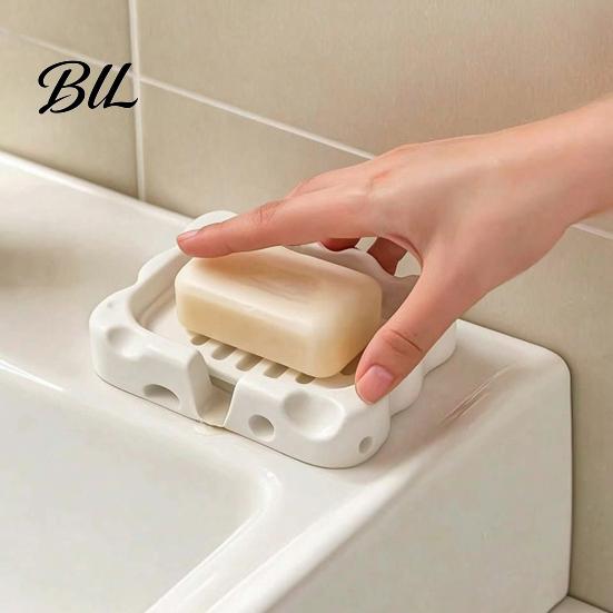 Cute Cheese Shaped Soap Box Box, 3D Printed Draining Holder, Creative Decorative Case Tray for Family Hotel Bathroom Sink Drainer