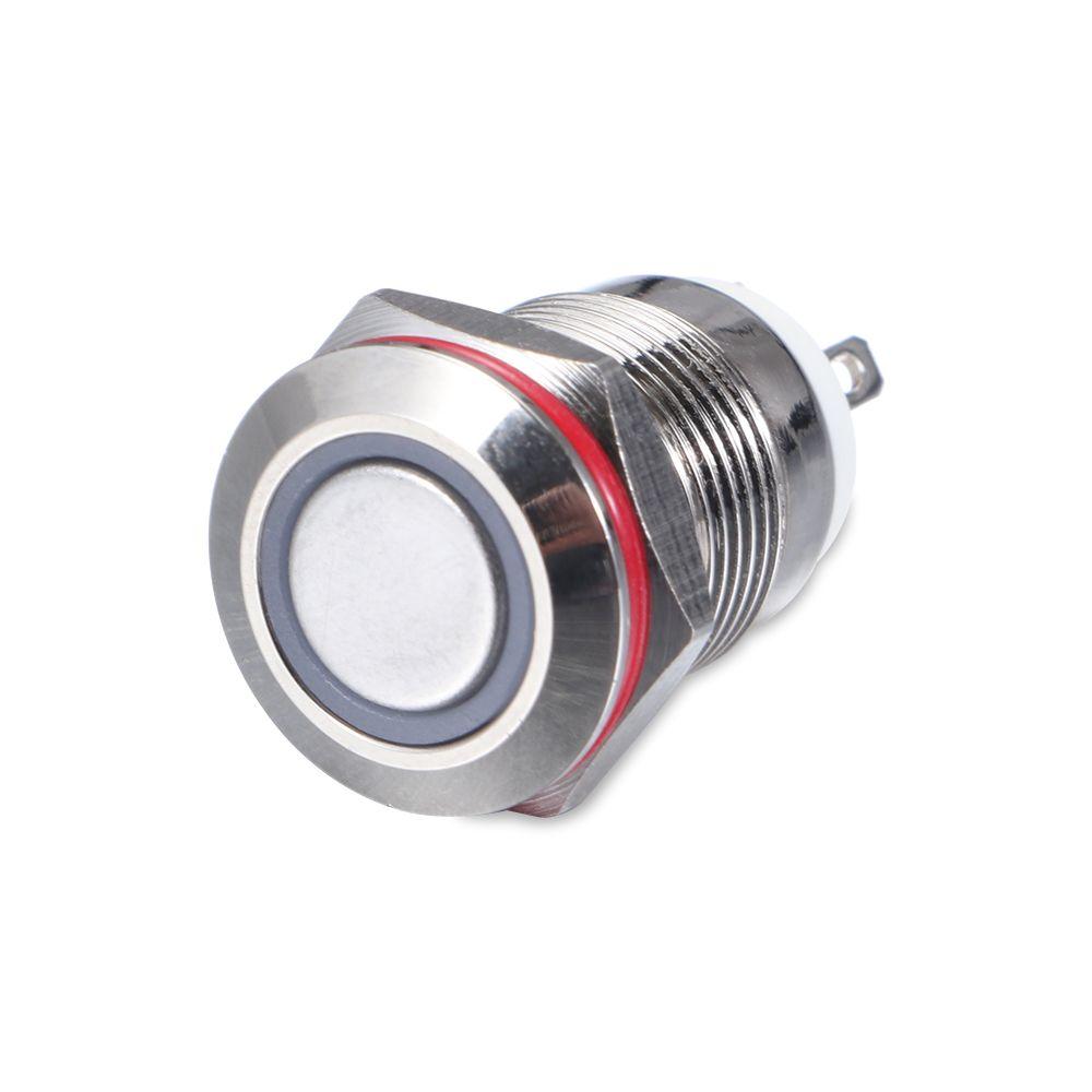 Waterproof Push 3V 5V 9V 12V 24V 110V 220V LED 12mm Metal Button Switch Momentary/Latching