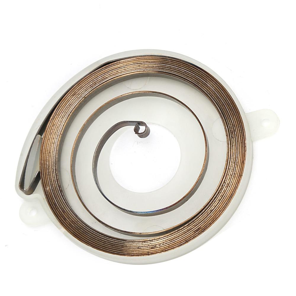 2PCS White Rewind Spring Kit 2 Hole Starter Spring Durable Recoil Spring for Stihl TS410 TS420