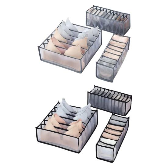 1/3 шт. Сумка для хранения нижнего белья, органайзер для носков и бюстгальтеров, несколько отделений, прозрачная дышащая сетка, сумка для хранения в шкафу