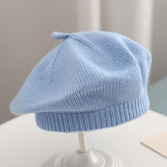 Детская шапка художника Yousheng, цветная вязаная эластичная, сохраняющая тепло, нескользящая, детская вязаная шапка, однотонный осенне-зимний берет, уличная шапка