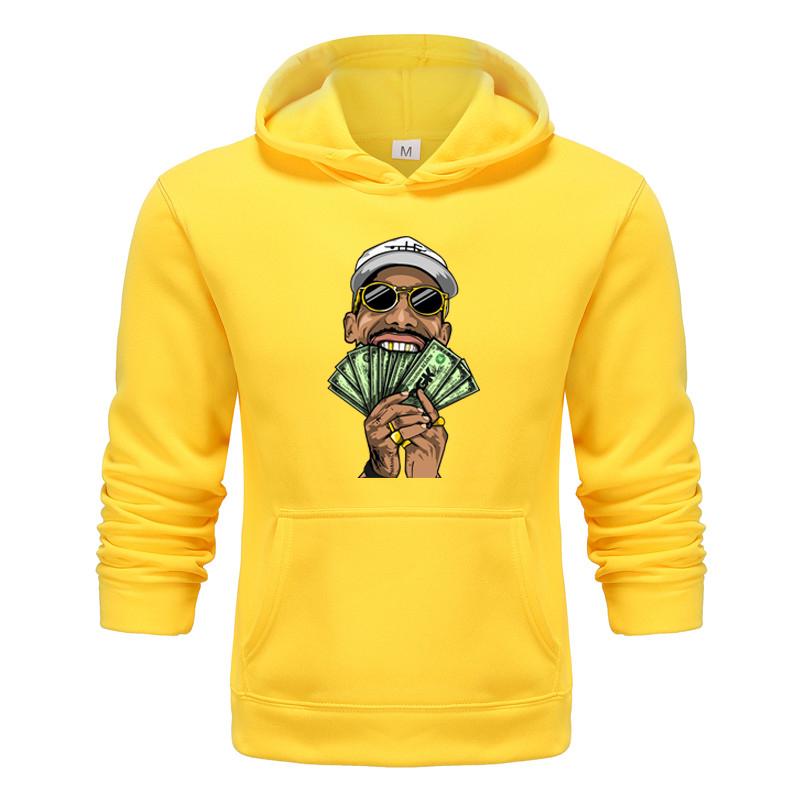 Осень и зима, новая персонализированная одежда с принтом доллара для мужчин и женщин, толстовка с капюшоном для любителей, пуловер для бега, спортивная толстовка