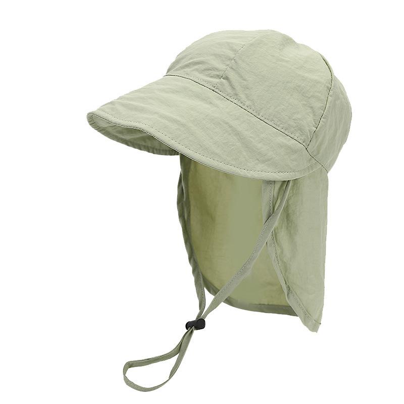 New Summer Toddler Sun Hat with Shawl Soft Brim Quick Dry Outdoor Activities Cap for 1-3Y Boys and Girls Beach UV Protection Hat