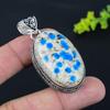 Подвеска из серебра 925 пробы с драгоценным камнем K2 Azurite, 2,17 дюйма, f0y76