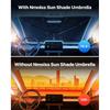 Upgrade Nmoiss Windshield Sun Shade Umbrella - [Vinyl Coating Heat Shield] Protect Car from Sun Rays & Heat Damage Keep Cool and Protect Interior,
