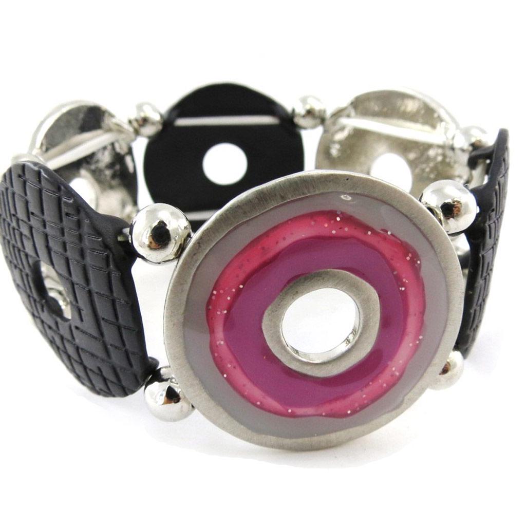 NOA [J1958] - Дизайнерский браслет «Амандин» розово-серый