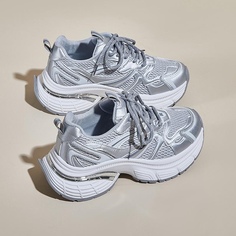 Новые женские туфли для папы, летние студенческие спортивные туфли для бега и отдыха, сетка для улучшения воздухопроницаемости