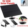 20 Вт 5 В солнечные панели портативное зарядное устройство Micro USB на солнечной батарее водонепроницаемый внешний аккумулятор регулируемая подставка на 360° источник питания для камеры видеонаблюдения