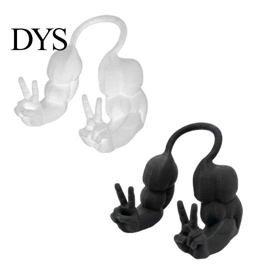 Humorous Pet Accessories 2Pcs Funny Cat Muscle Arms, Hilarious Cosplay 3D Printed Comfortable Costume Peace Gesture Lightweight Shoulder Attachment