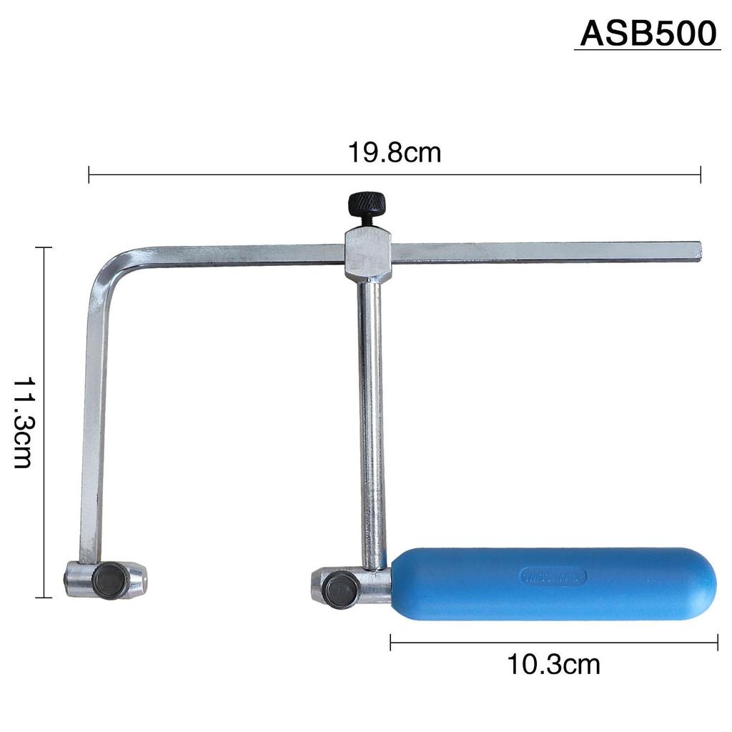 Jewelry Saw Frame U Shaped Saw Adjustable Cutting Tool Frame with 2 Pcs Saw Blades