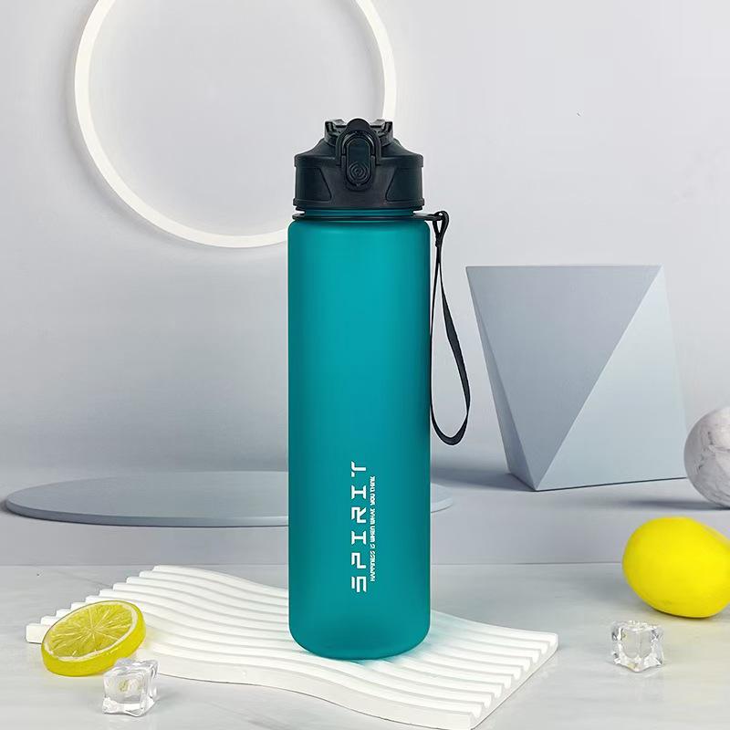 750ml Men's Durable Pop-up Lid Water Cup with Straw and Handle for Outdoor Sports