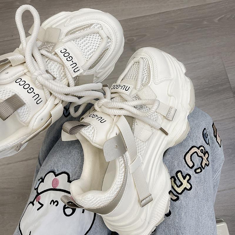 Fried Street Dad Shoes женские 2025 новые кроссовки на толстой подошве, увеличивающие рост ноги маленькие универсальные повседневные кроссовки студенческие легкие женские туфли