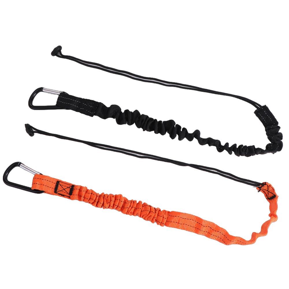 Anti-Falling Safety Bungee Tether With Carabiner Hook Tool Lanyard Tool Safety Rope Strap Hooks