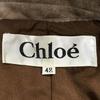 Chloe /Пальто из кожи ягненка/Женское 42/Объемный воротник/Замша/Скрытые пуговицы/Подол на кулиске/Блузон/Верхняя одежда(ИСПОЛЬЗОВАЛ)