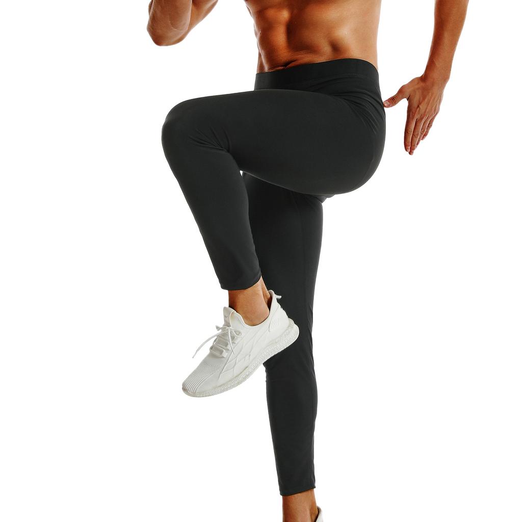 Мужские леггинсы для тренировок Спортивные штаны для сауны Компрессионные колготки для фитнеса Тренажерный зал Брюки для похудения Уловитель тепла Сауна Костюм для похудения Body Shaper Спортивные брюки