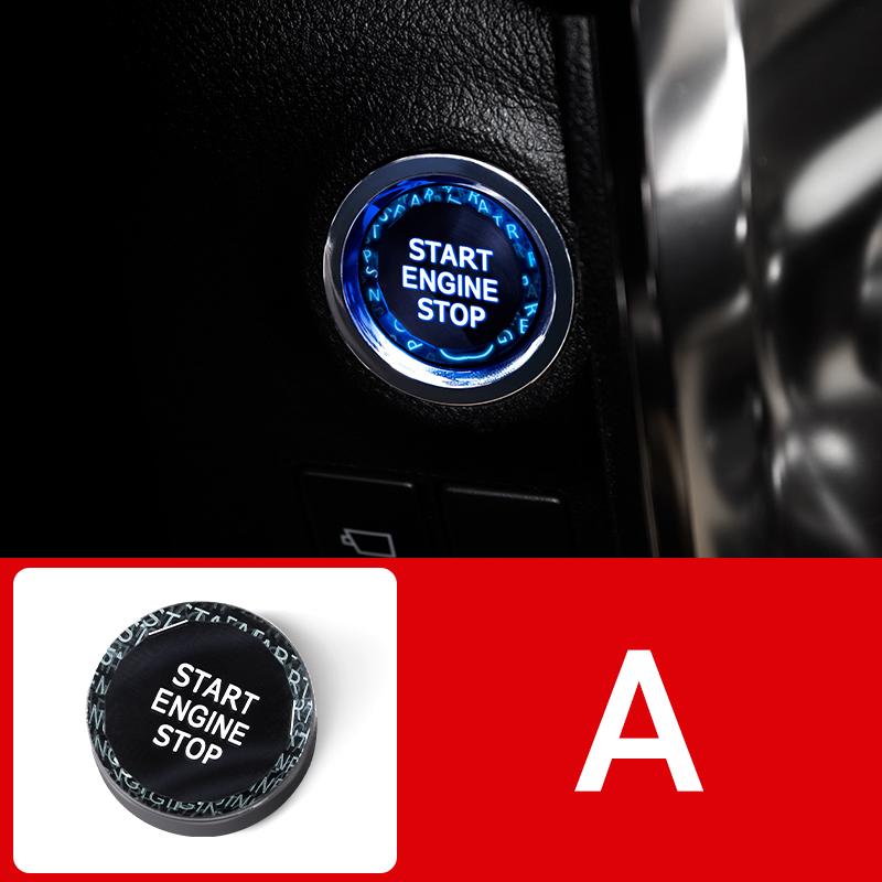 Для Toyota RAV4 XA50 2019 2020 2021 2022 2023 2024 RAV 4 гибридный автомобиль ABS двигатель кнопка запуска и остановки кольцо крышка отделка наклейка
