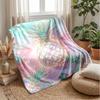 Pineapple Bubbles Rainbow Art Theme blanket Lightweight Warm Flannel Blanket Decorative Throw Blanket for Home Decoration