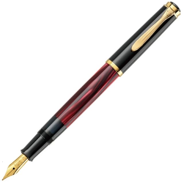 Pelikan Fountain Pen M Medium Nib Classic Red Marble M200 Limited Edition Official Import