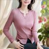 Французский трикотажный топ для женщин с длинными рукавами, весенний новый стиль, дизайнерская рубашка-пуловер, облегающая рубашка-основа