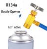Клапан открывания крана 1/4 резьбовой адаптер R-134a хладагент 1/2 ACME может раздаточная бутылка автомобильные аксессуары автомобильный кондиционер авто