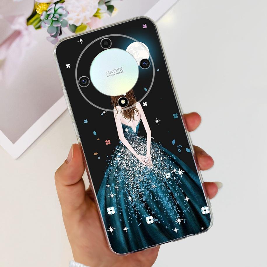 Чехол для Honor X9b 5G 2023 Модный Цветочный Прозрачный Силиконовый Мягкий Задний Чехол Для Honor X9a RMO-NX1 Funda HonorX9 X 9 X 9B X 9A Coque